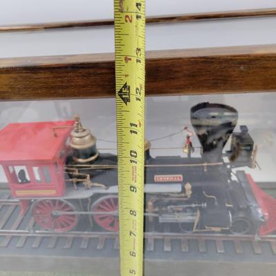 WOODEN FRAME & PLEXIGLASS MODEL ENGINE DISPLAY