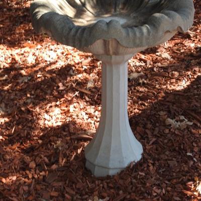 Concrete bird bath