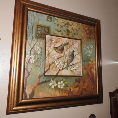 Beautiful gold framed  bird print