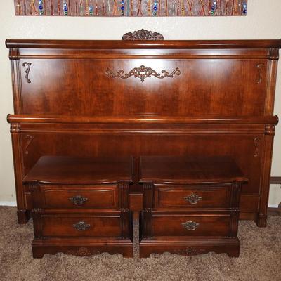 Gorgeous cherry wood king bedroom set