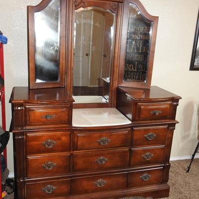 Gorgeous cherry wood king bedroom set