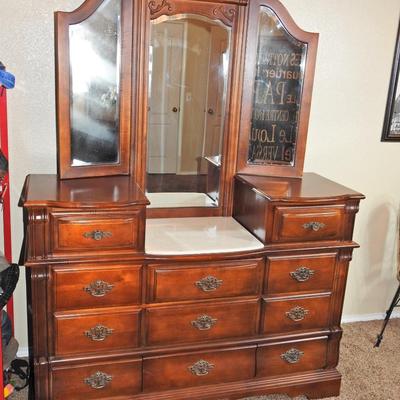 Gorgeous cherry wood king bedroom set