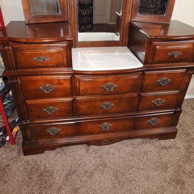 Gorgeous cherry wood king bedroom set