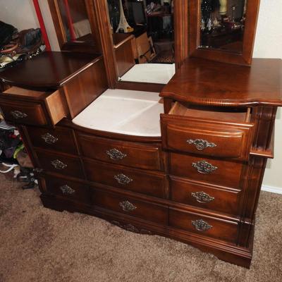 Gorgeous cherry wood king bedroom set