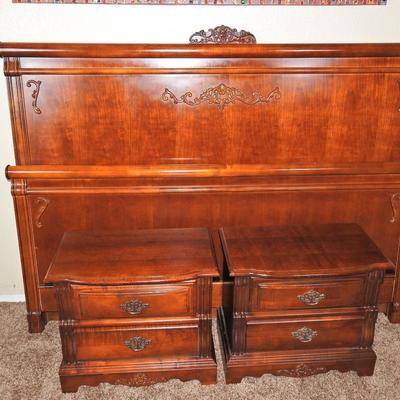 Gorgeous cherry wood king bedroom set