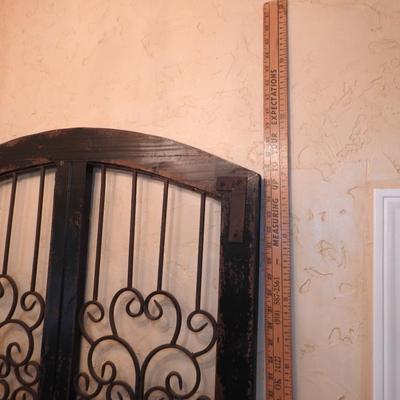 Unusual vintage art , metal window shutters