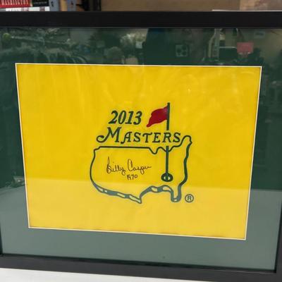 2013 Masters Framed Matted Signed Flag - Billy Casper