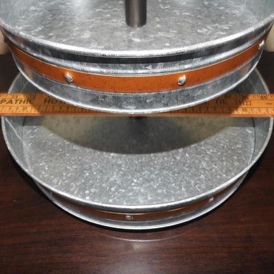 3 tiered galvanized serving stand