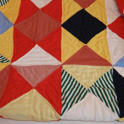 Half square, triangle quilt