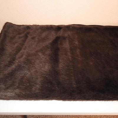 Faux fur throw