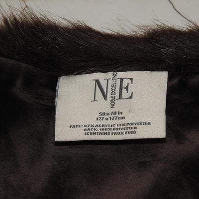 Faux fur throw
