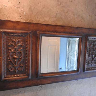 Large copper beveled mirror