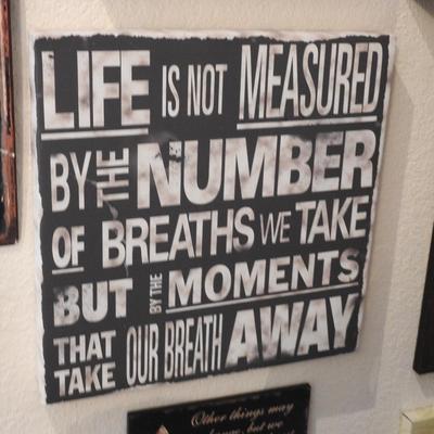 Inspirational art sign
