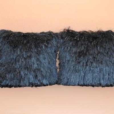 Shag throw pillow