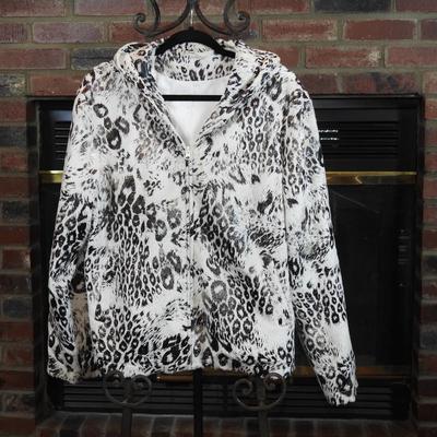 Snow leopard hooded jacket