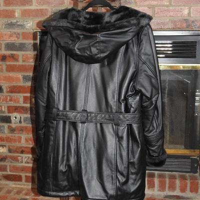 Women's leather coat