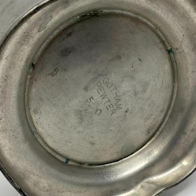 Pewter Candlestick Holders and Water/Tea Pitcher