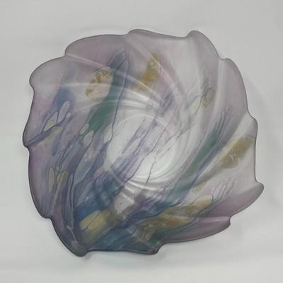 Decorative Glass Art Swirl Bowl