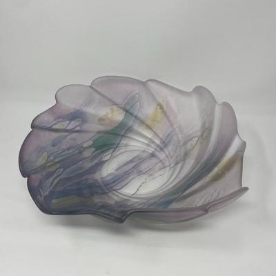 Decorative Glass Art Swirl Bowl