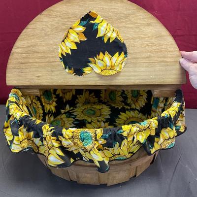 Wooden storage basket