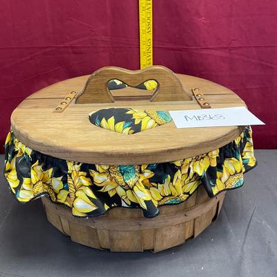 Wooden storage basket