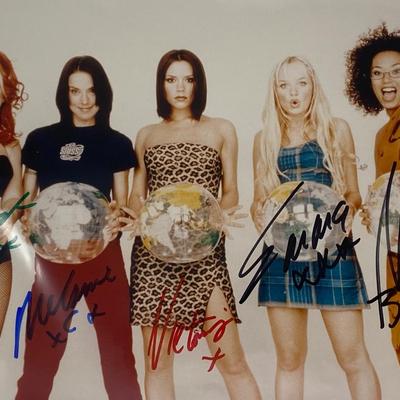 Vintage Authentic Spice Girls Autographed Photo