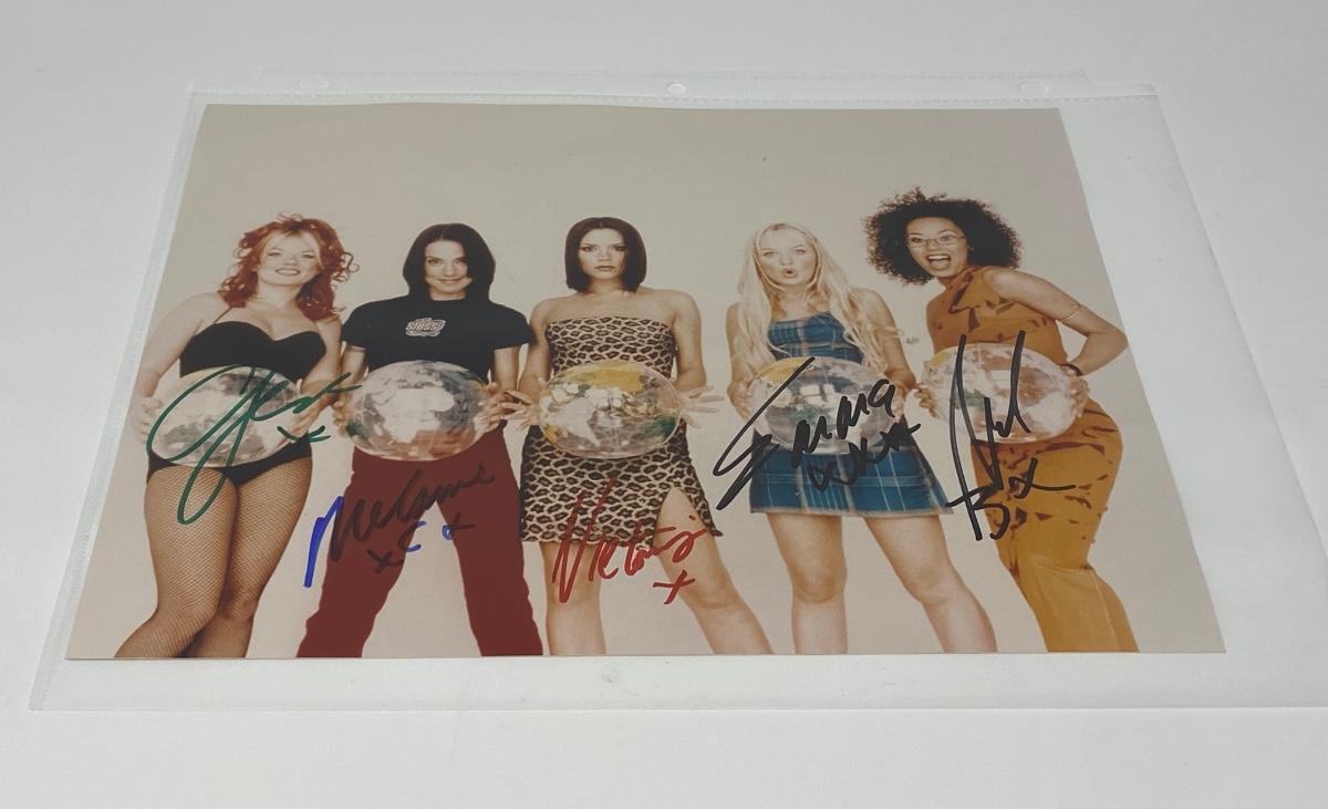 Vintage Authentic Spice Girls Autographed Photo 