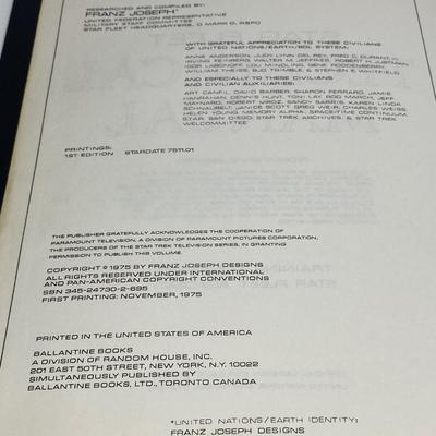 Star Trek Book 1st Edition Star Trek Star Fleet Technical Manual