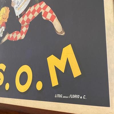 Framed "Florio S.O.M" European Vintage Art Poster