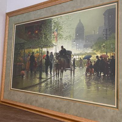 1995 Artist Signed Limited Edition "Gift of Flowers" by G. Harvey