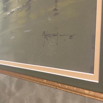 1995 Artist Signed Limited Edition "Gift of Flowers" by G. Harvey