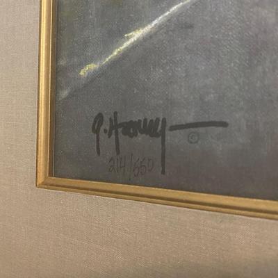 1997 Artist Signed Limited Edition "Flower Shop" by G. Harvey
