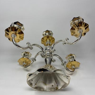 Vintage Silver and Gold Tone Candelabra