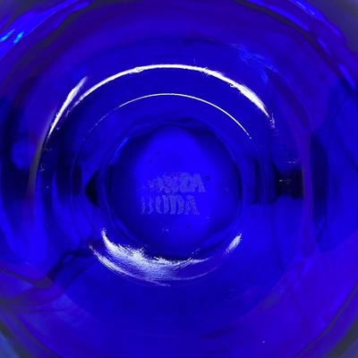 New Kosta Boda Atoll Cobalt Blue Bowl Designed by Anna Ehrner