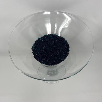 Large Martini Glass Art with Mirco-Tube Beads