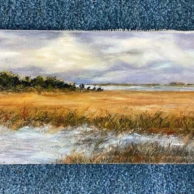 8117 Original Oil on Canvas of Marsh Scene