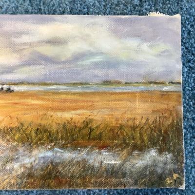 8117 Original Oil on Canvas of Marsh Scene