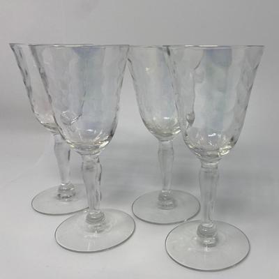 Set of 4 Iridescent Water Goblets/Glasses