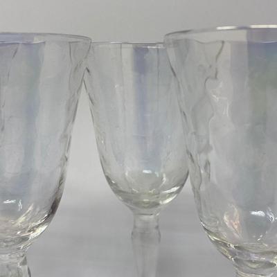 Set of 4 Iridescent Water Goblets/Glasses
