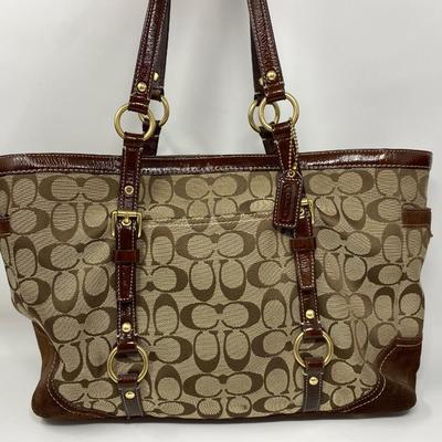 Vintage Brown and Tan Coach Purse