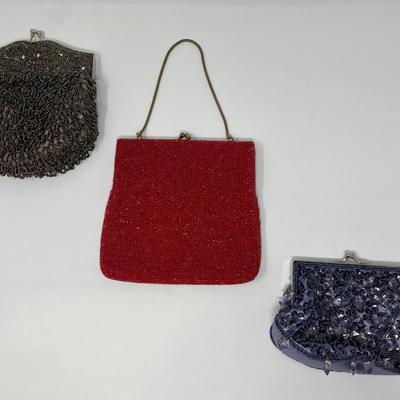 Vintage Micro-Bead Handbag and Clutches