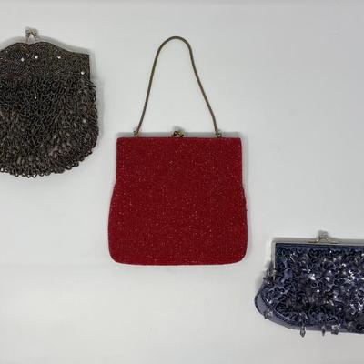 Vintage Micro-Bead Handbag and Clutches
