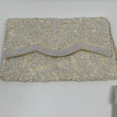 Vintage Ivory Micro-Bead Clutches
