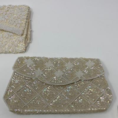 Vintage Ivory Micro-Bead Clutches