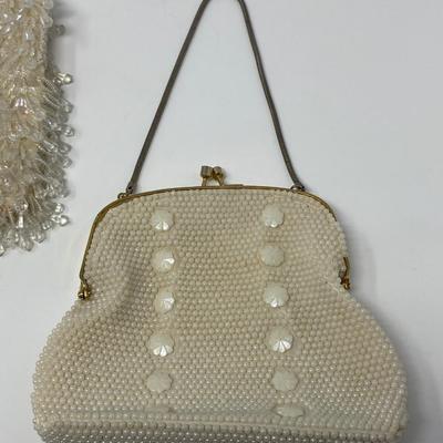 Vintage White and Ivory Micro-Bead Handbags