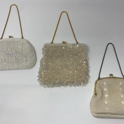 Vintage White and Ivory Micro-Bead Handbags