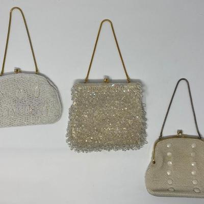 Vintage White and Ivory Micro-Bead Handbags
