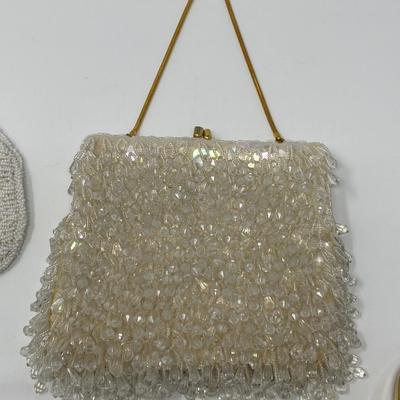 Vintage White and Ivory Micro-Bead Handbags