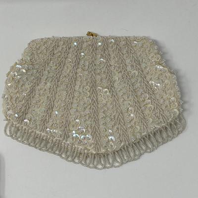 Vintage White and Ivory Micro-Bead Clutches