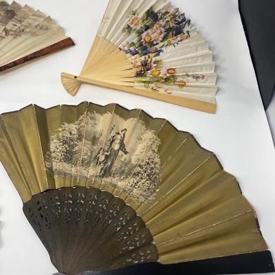 Collection of Vintage Handheld Fans